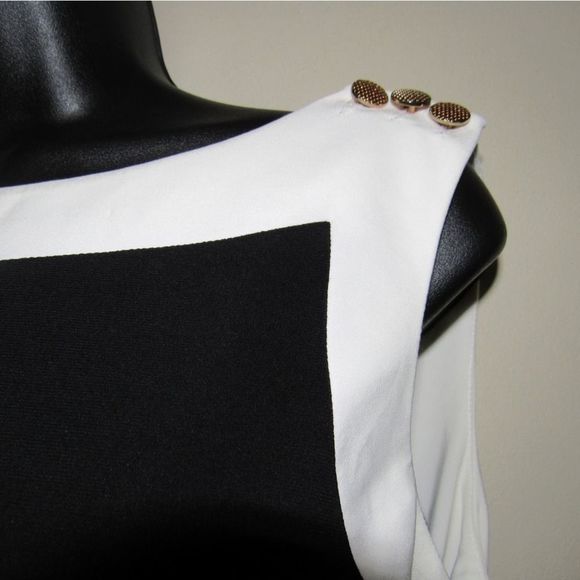 Jones New York Button Shoulder Shirred Sheath Dress 8 - Picture 2 of 7